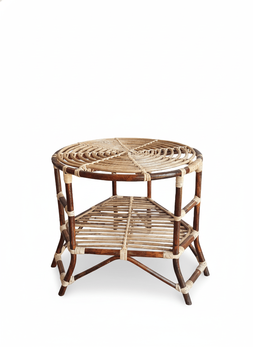 Cane Rattan side table