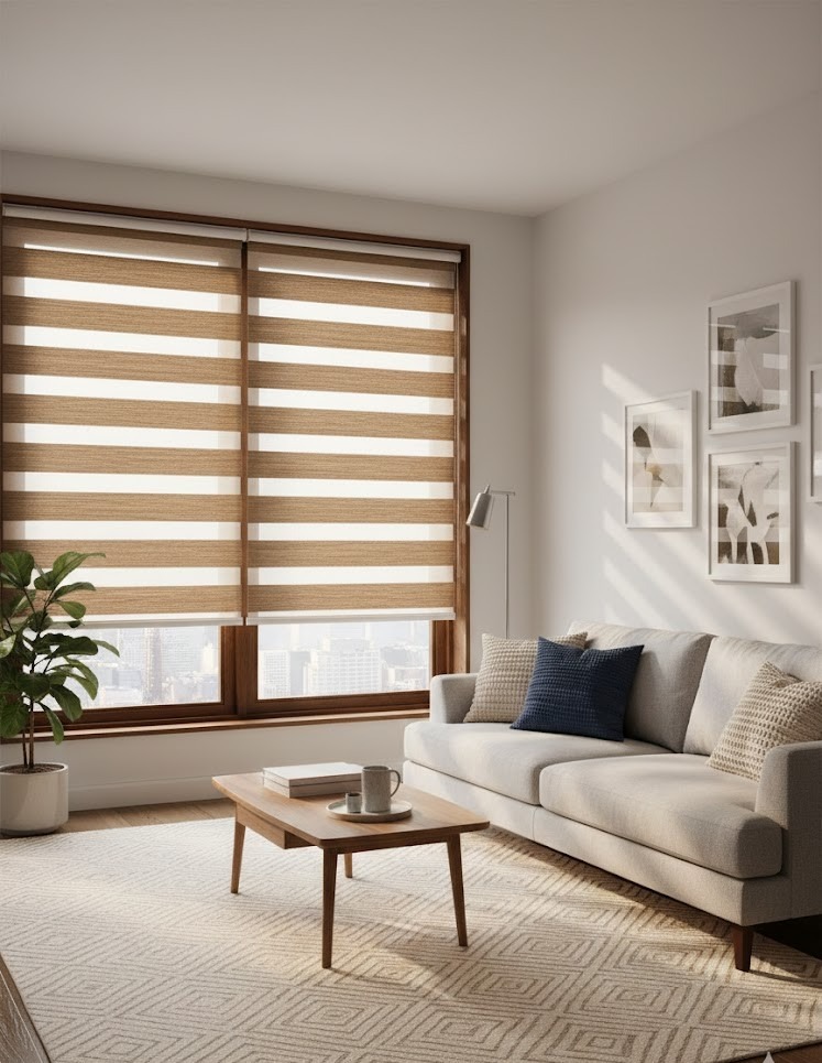 Oak/Wood-Toned Blinds - Image 2