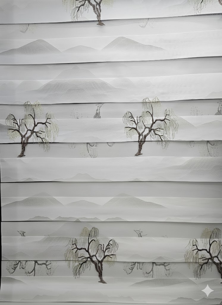 Artistic Landscape Embroidery Blinds