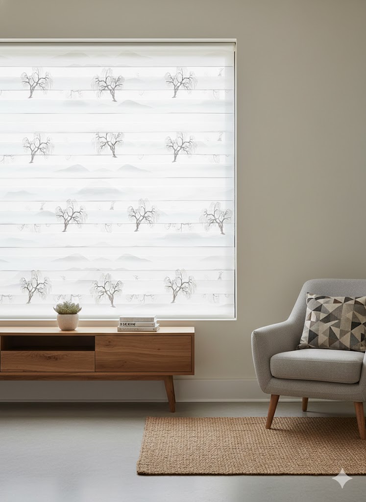 Artistic Landscape Embroidery Blinds - Image 2