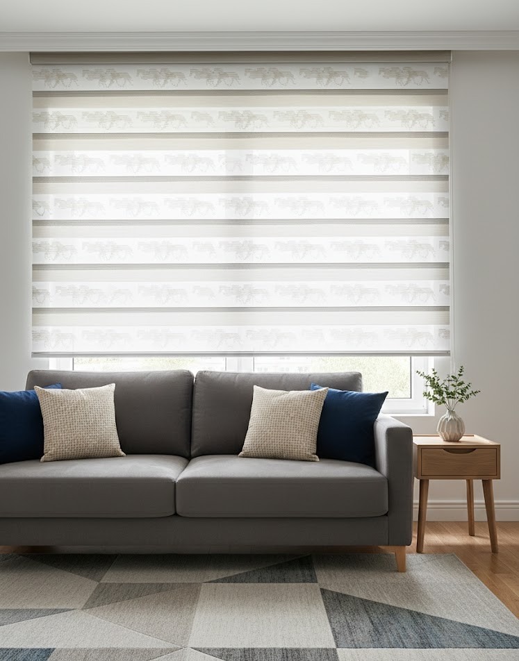 Horse Graphics Embroidery Blinds - Image 2
