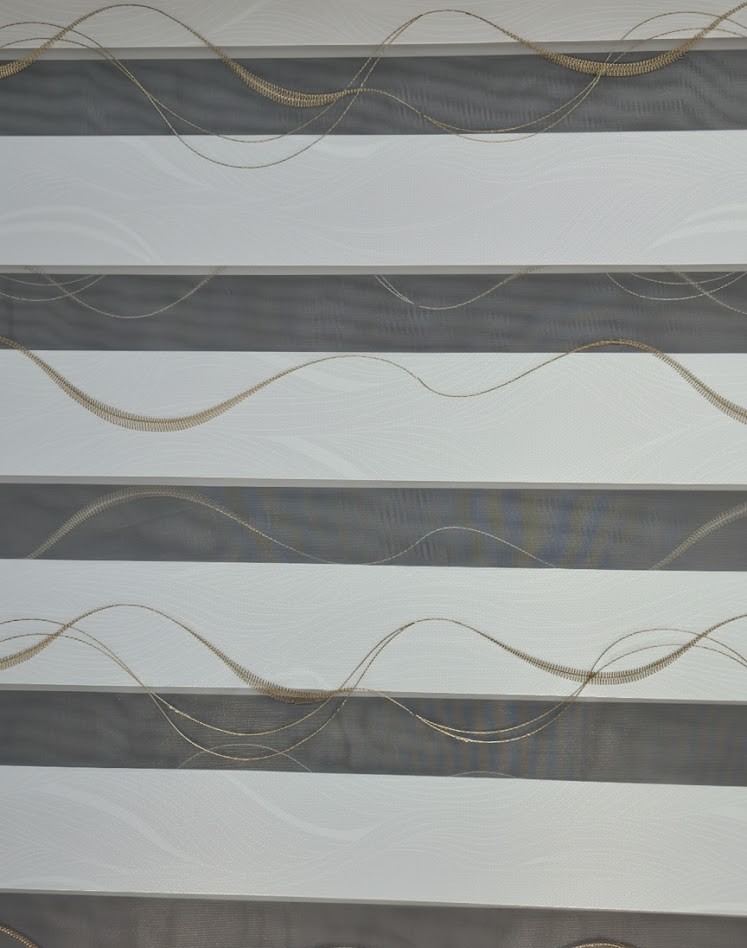 3D Metallic Threading Embroidery Blinds