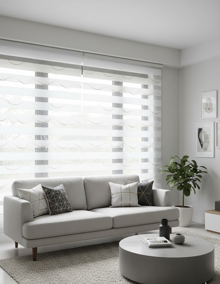 3D Metallic Threading Embroidery Blinds - Image 2
