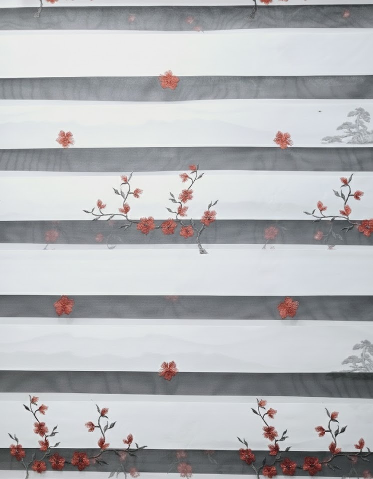Cherry Blossom Embroidery Blinds
