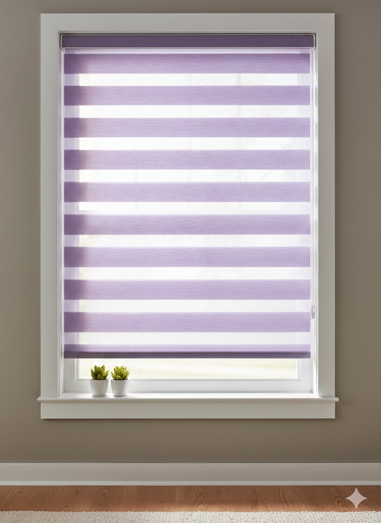 Lilac Shade Zebra Blinds - Image 2