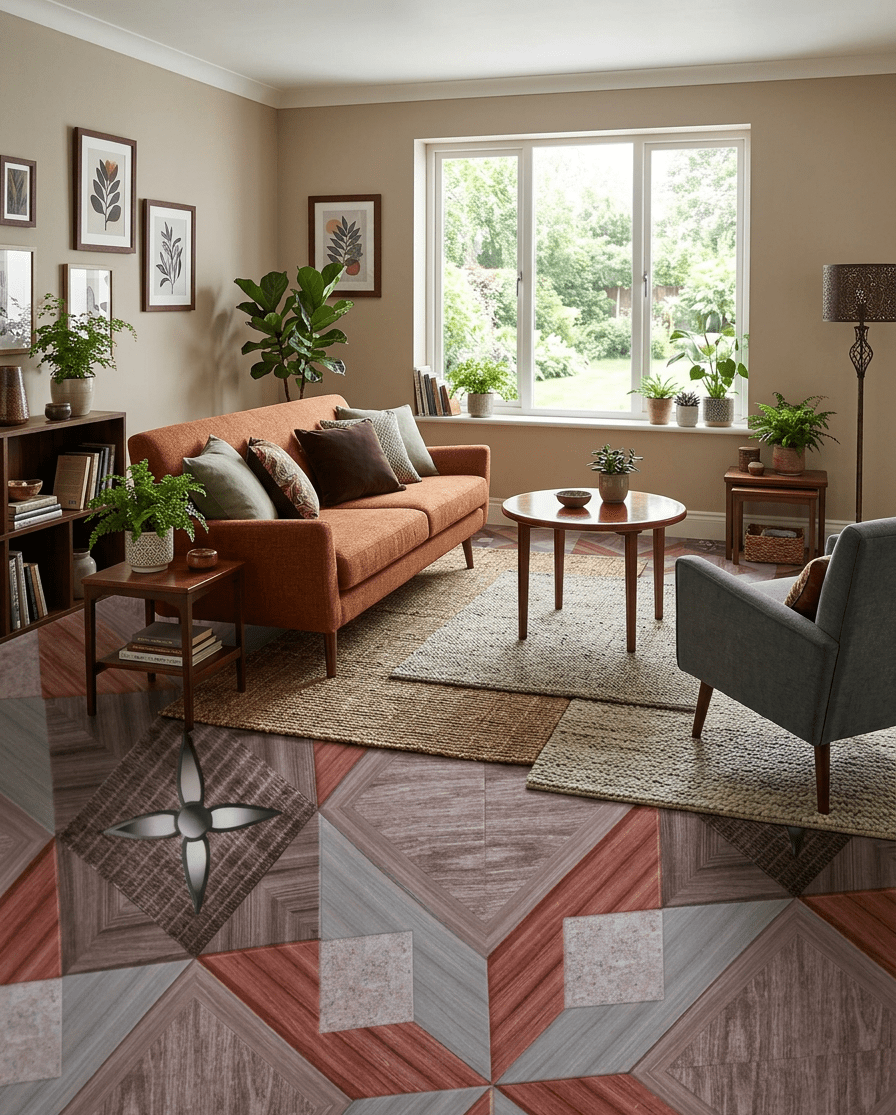 Marquetry Parquet Pattern vinyl(5f) - Image 2