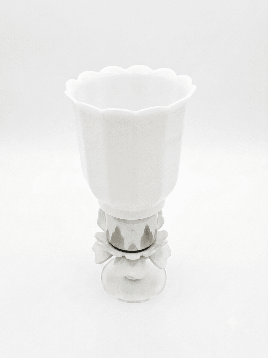 Crafted glass candle stand