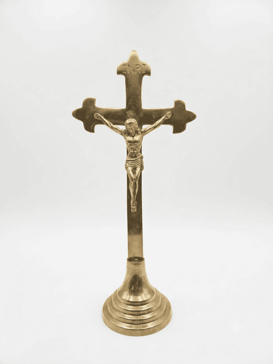 Brass Altar Crucifix cross