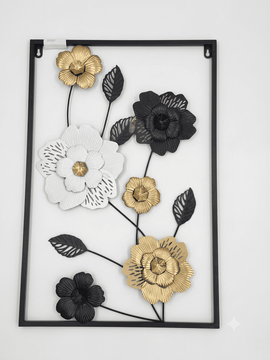 Modern Metal Floral Wall Decor frame