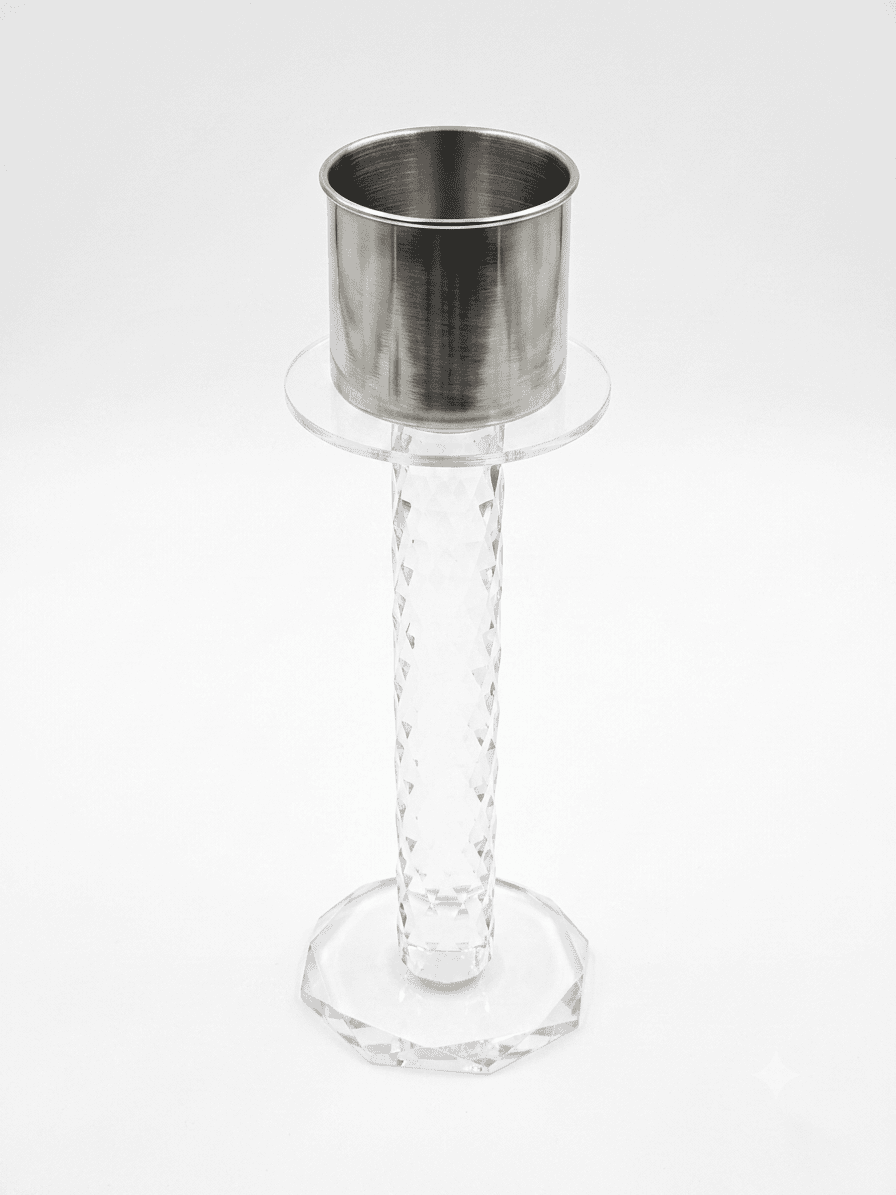 Crystal and Stainless Steel stand