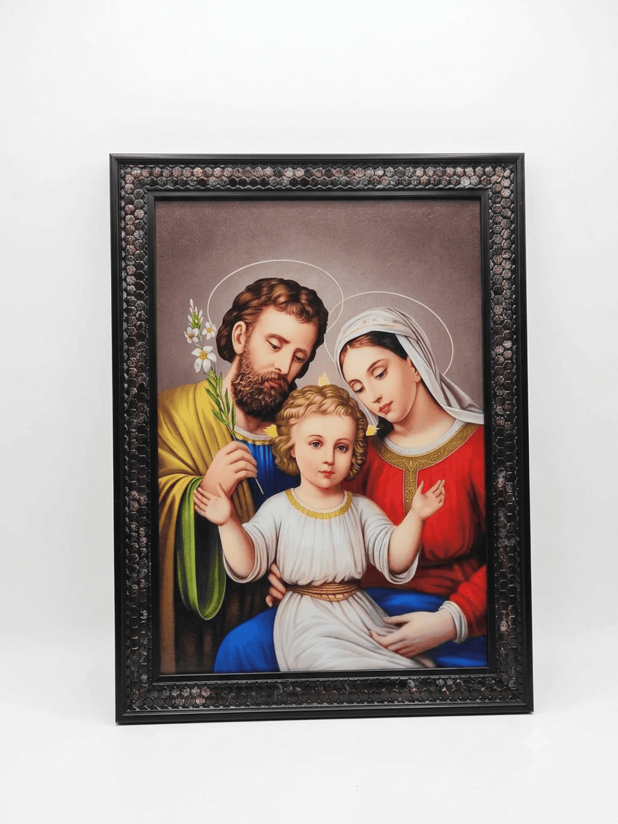 Holy Family Textured photo frame
