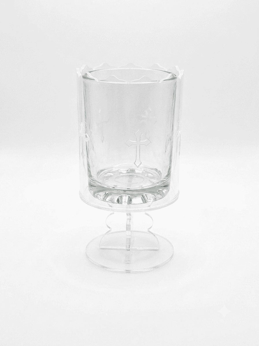 Clear Acrylic & Glass Candle stand