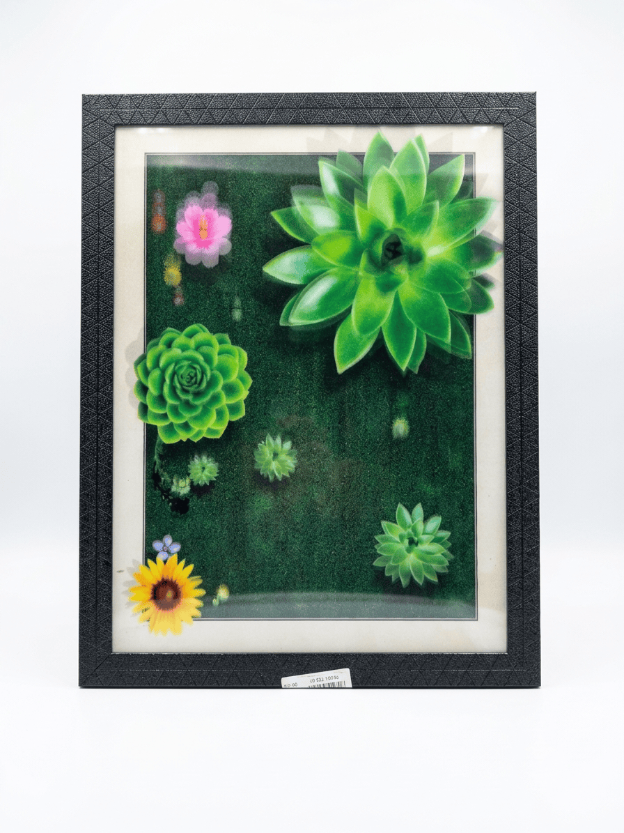 3D Succulent & Floral photo frame