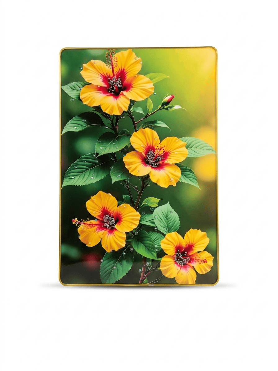 Embellished Tropical Hibiscus Flower photo Frame