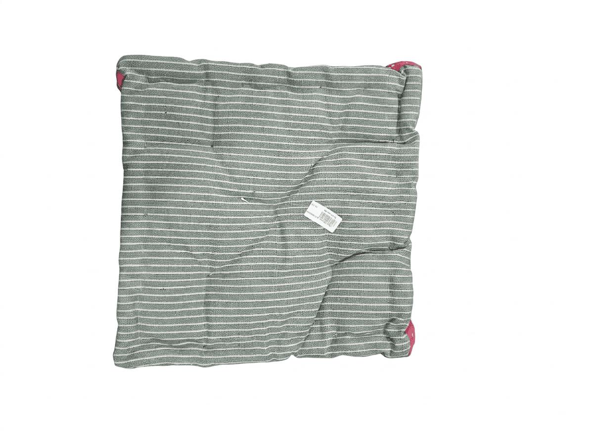 Sage Green Pin-Striped Chair Pad Cushion