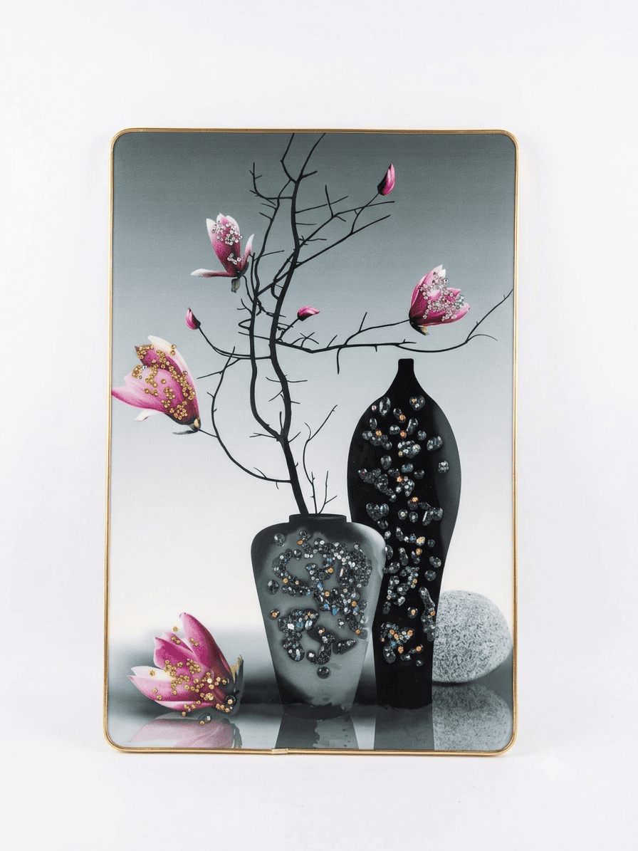 Pink magnolia blossoms photo Frame